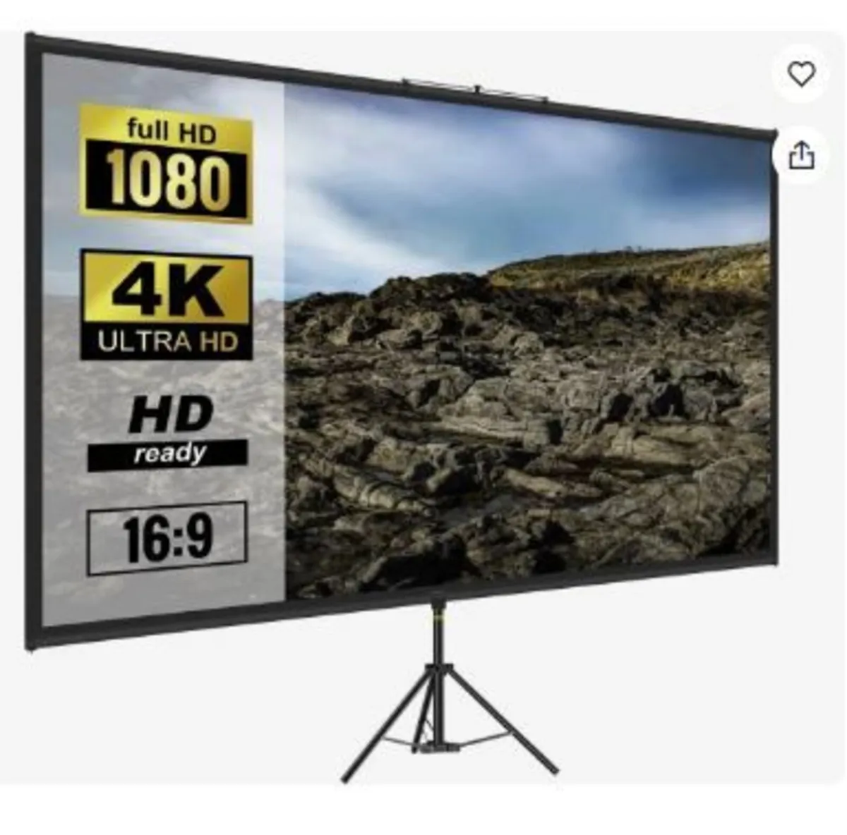 Tripod Projector Screen with Stand 110inch - Image 1