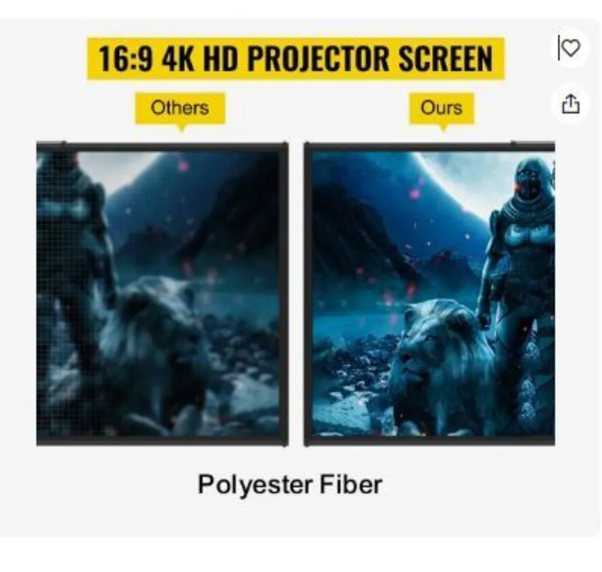 Tripod Projector Screen with Stand 110inch - Image 2