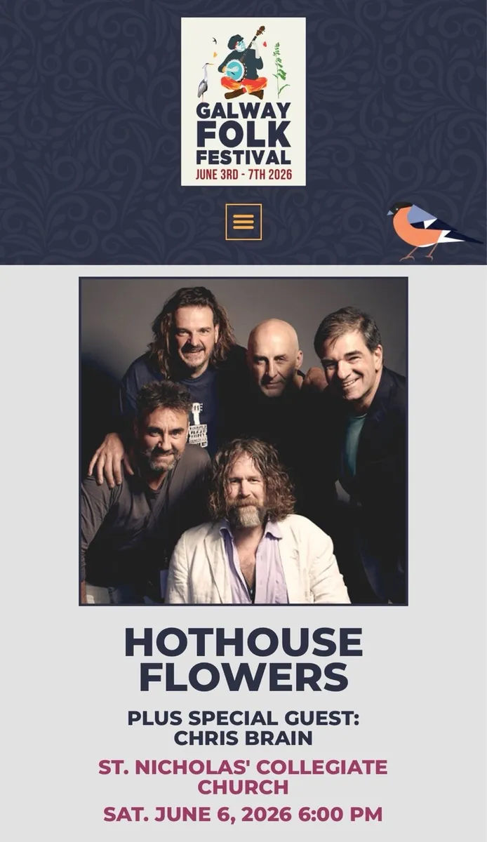 Hot house flowers tickets Galway