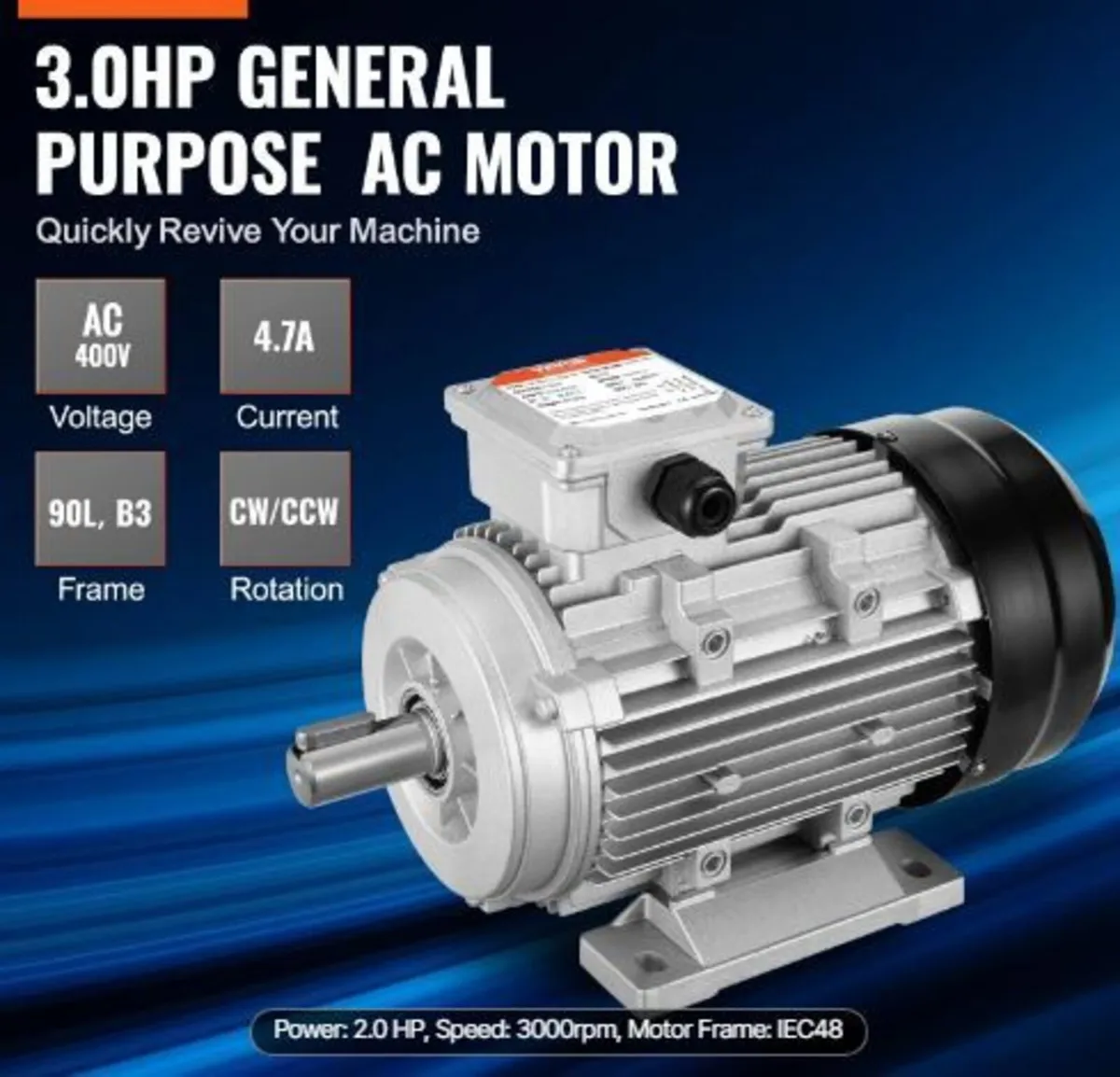 2.2KW Electric Motor 2890 rpm, AC 400V - Image 2