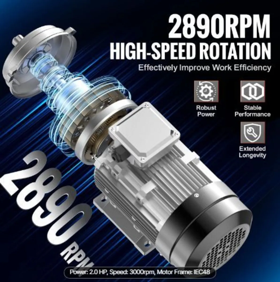 2.2KW Electric Motor 2890 rpm, AC 400V - Image 4