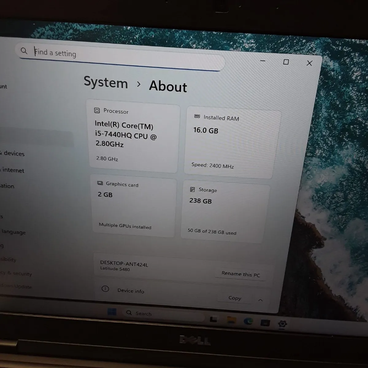 Dell Latitude 5480 | Intel Core i5-7440HQ | 16GB - Image 3