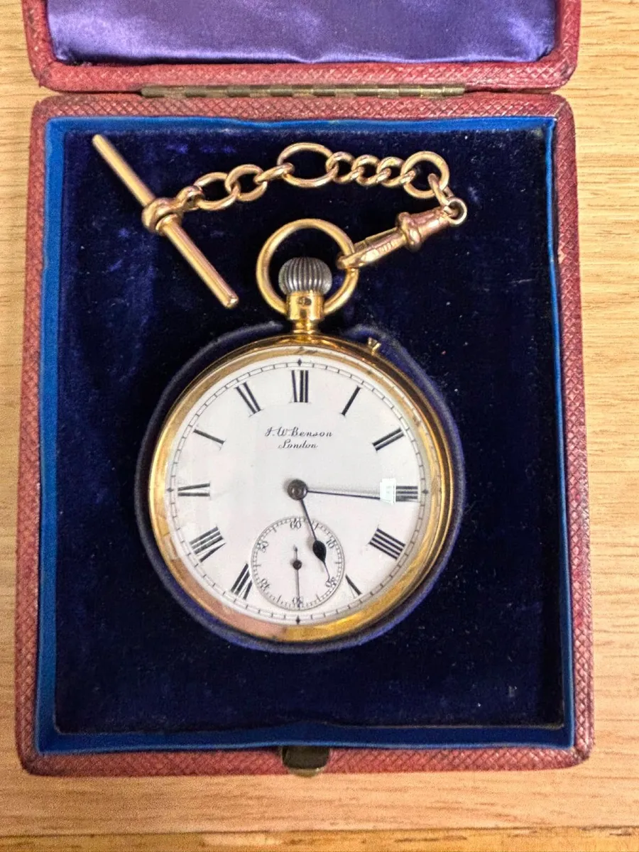 J.W. Benson Gold Pocket Watch - Image 1