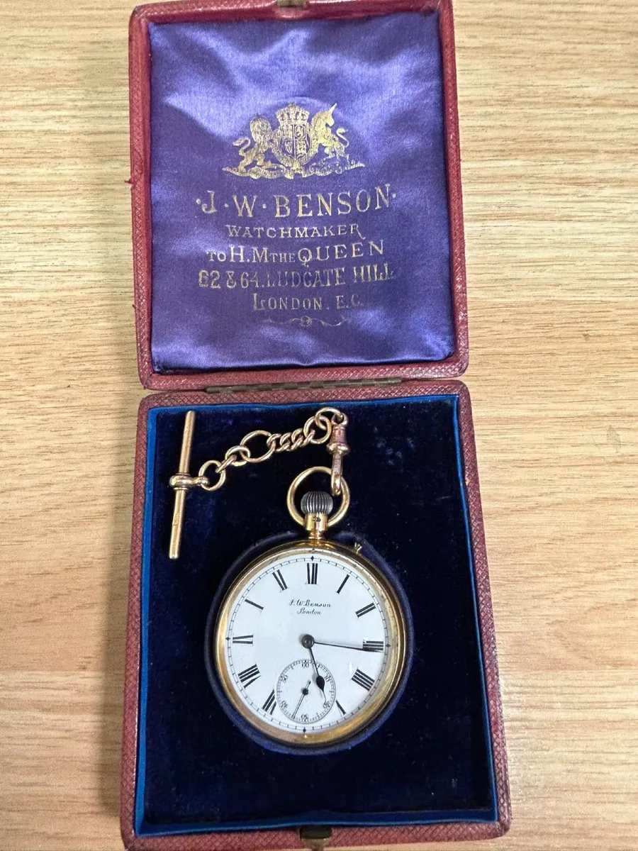 J.W. Benson Gold Pocket Watch - Image 4