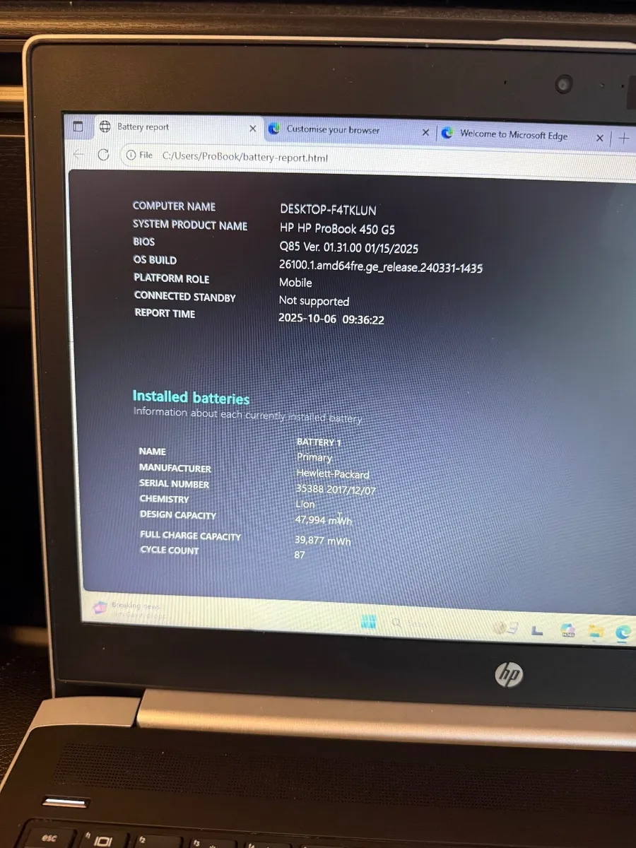 HP ProBook 450 G5 Laptop i5/15GB/256SSD/FHD - Image 2