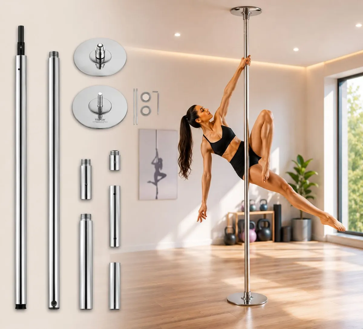 Professional Dance Pole Height  222.6 to 282.4cm - Image 1