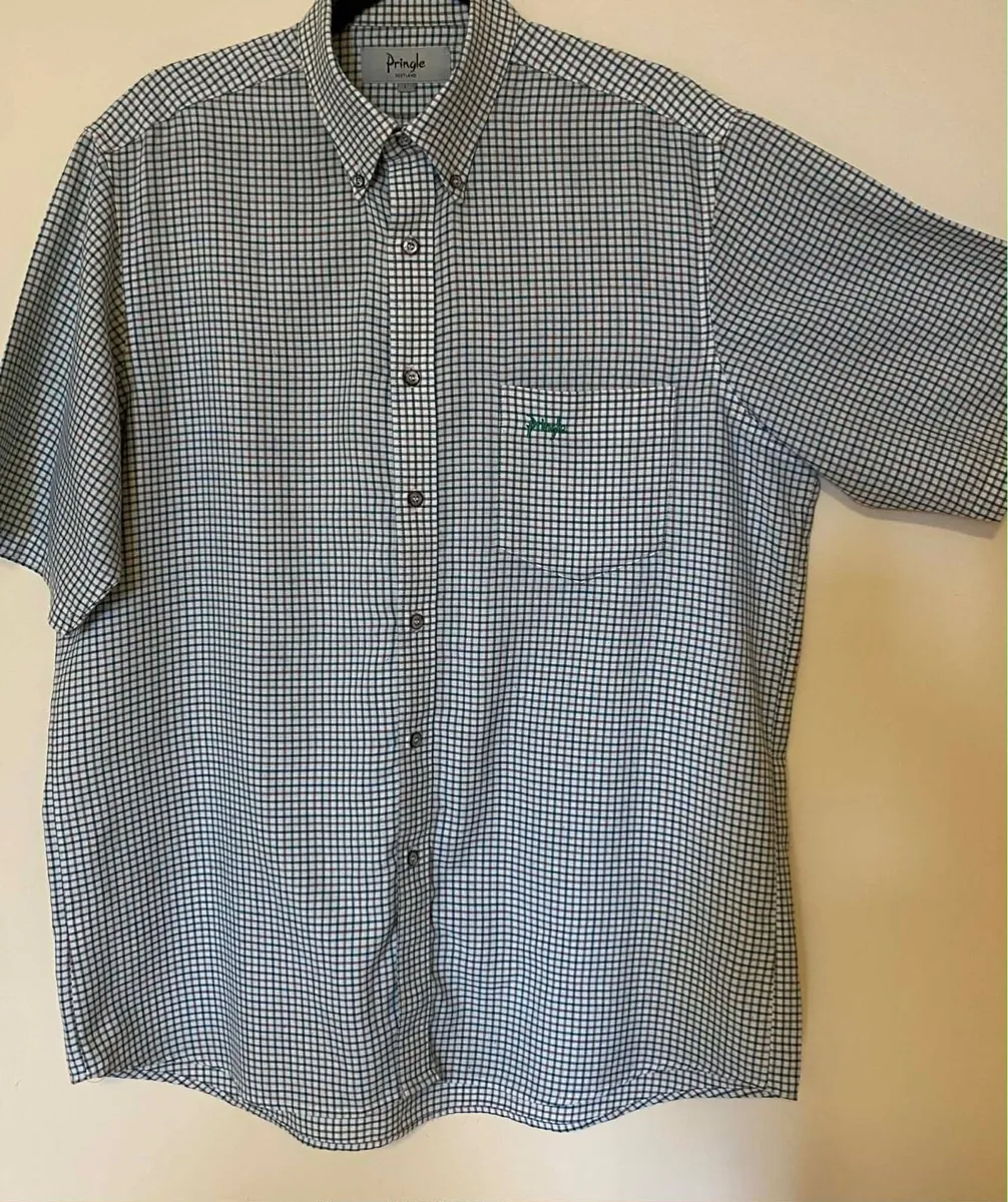Pringle mens casual short sleeve shirt - large - Image 1