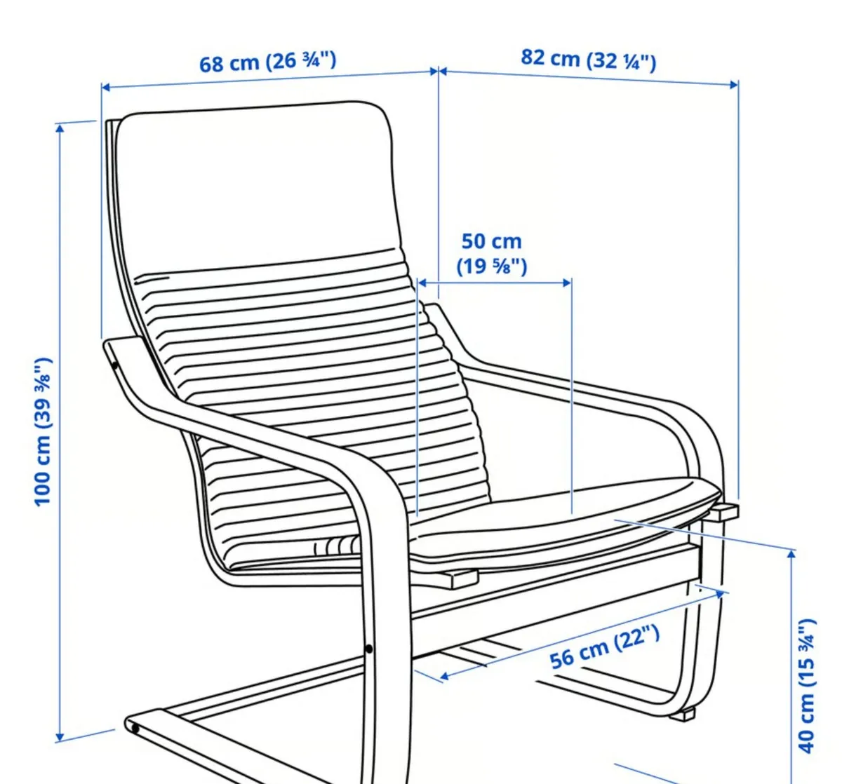 POÄNG Armchair, oak veneer/Knisa light beige - Image 2