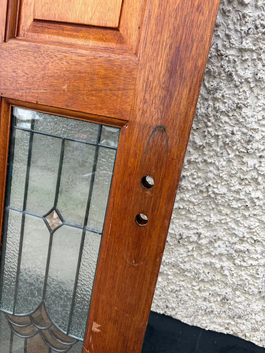 Solid wood internal door stained frosted glass - Image 2