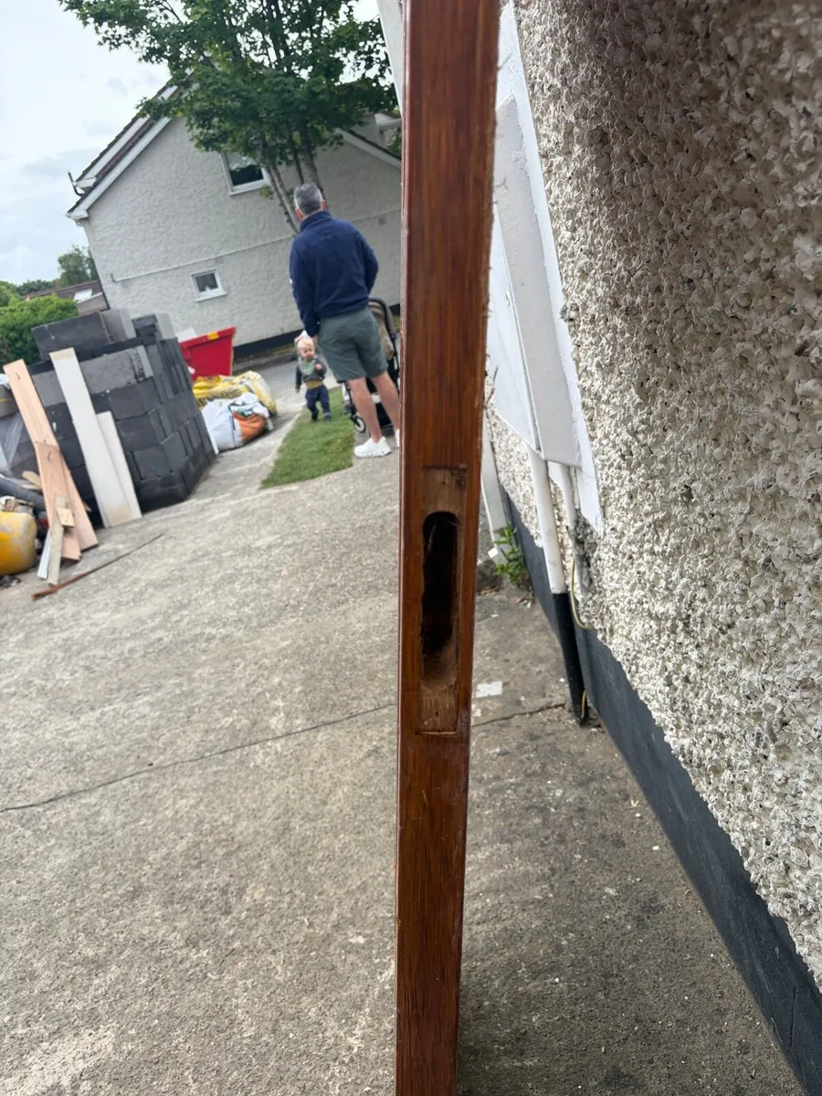 Solid wood internal door stained frosted glass - Image 3