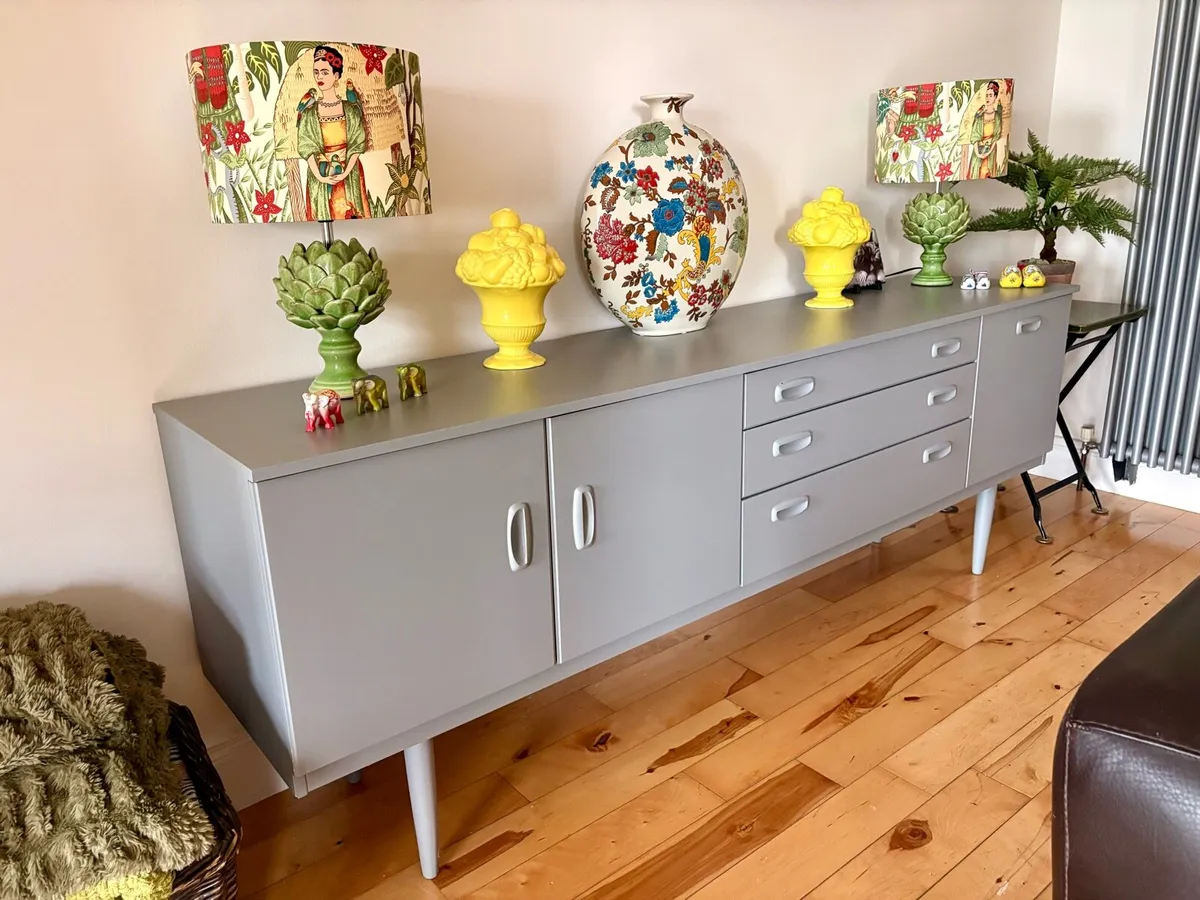 1960 sideboard in modern grey - Image 1