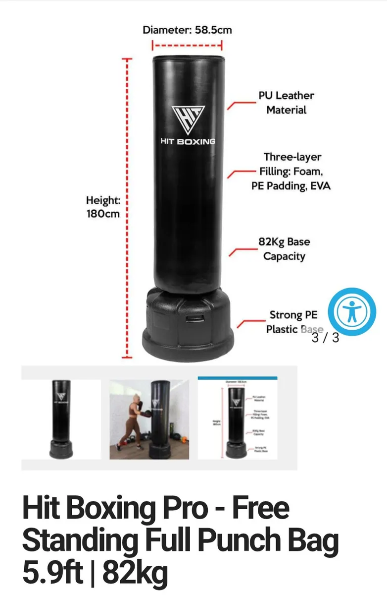 Hit boxing Pro Fitness punch/ kick bag. - Image 1