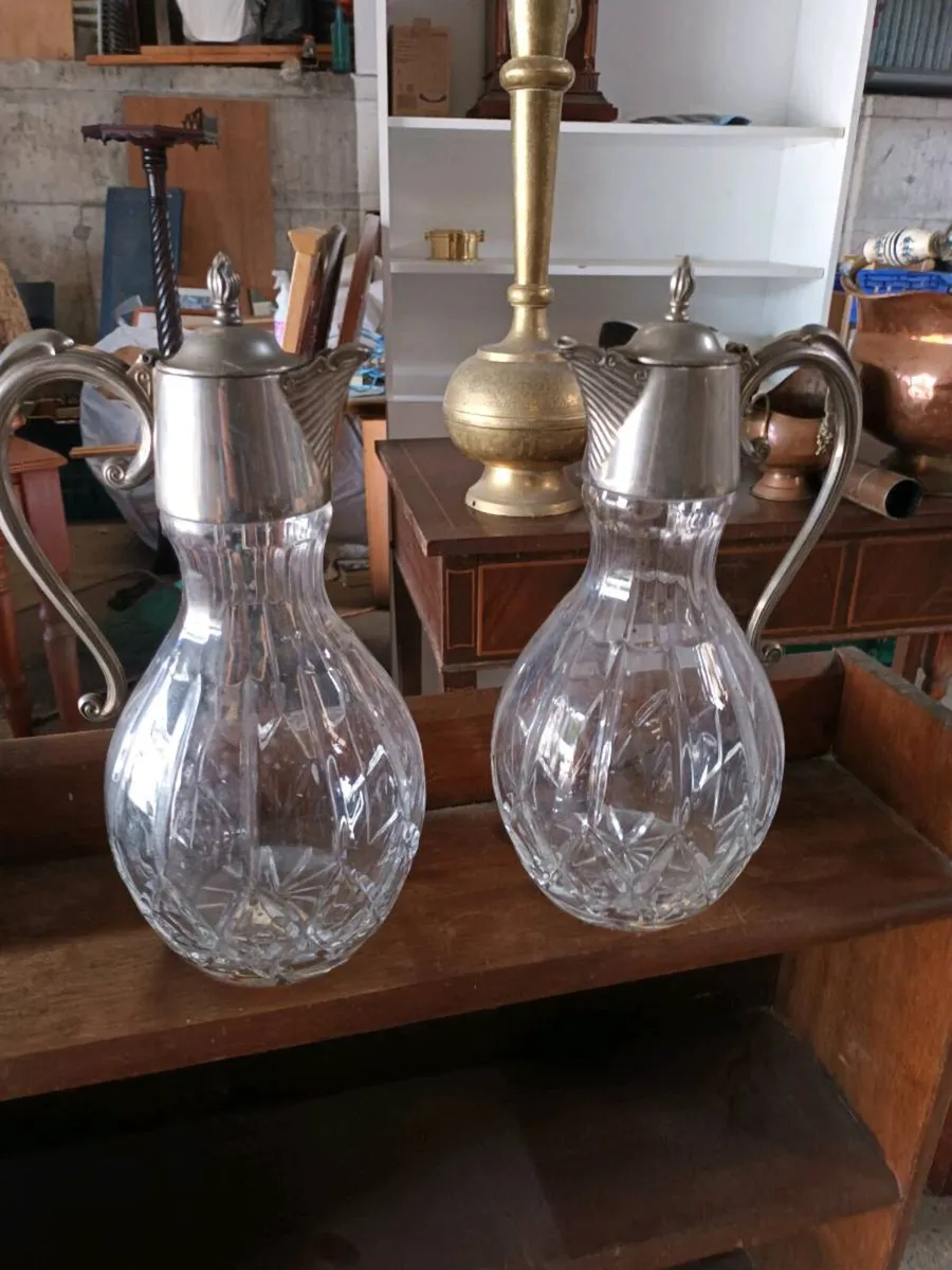 Pair of Large Silver Decanters - Image 3