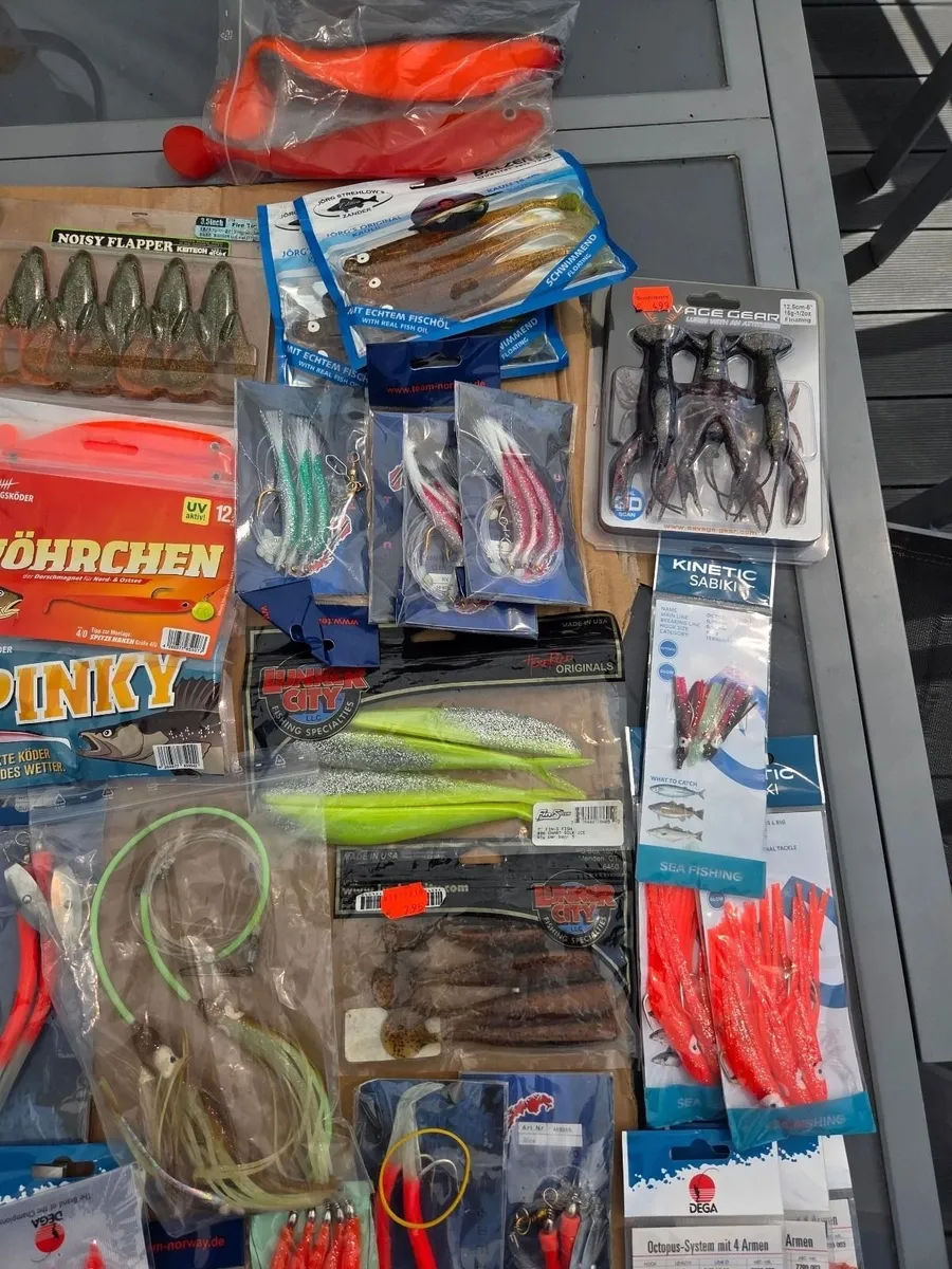 Sea fishing lures, jigs, and leaders, some new - Image 3