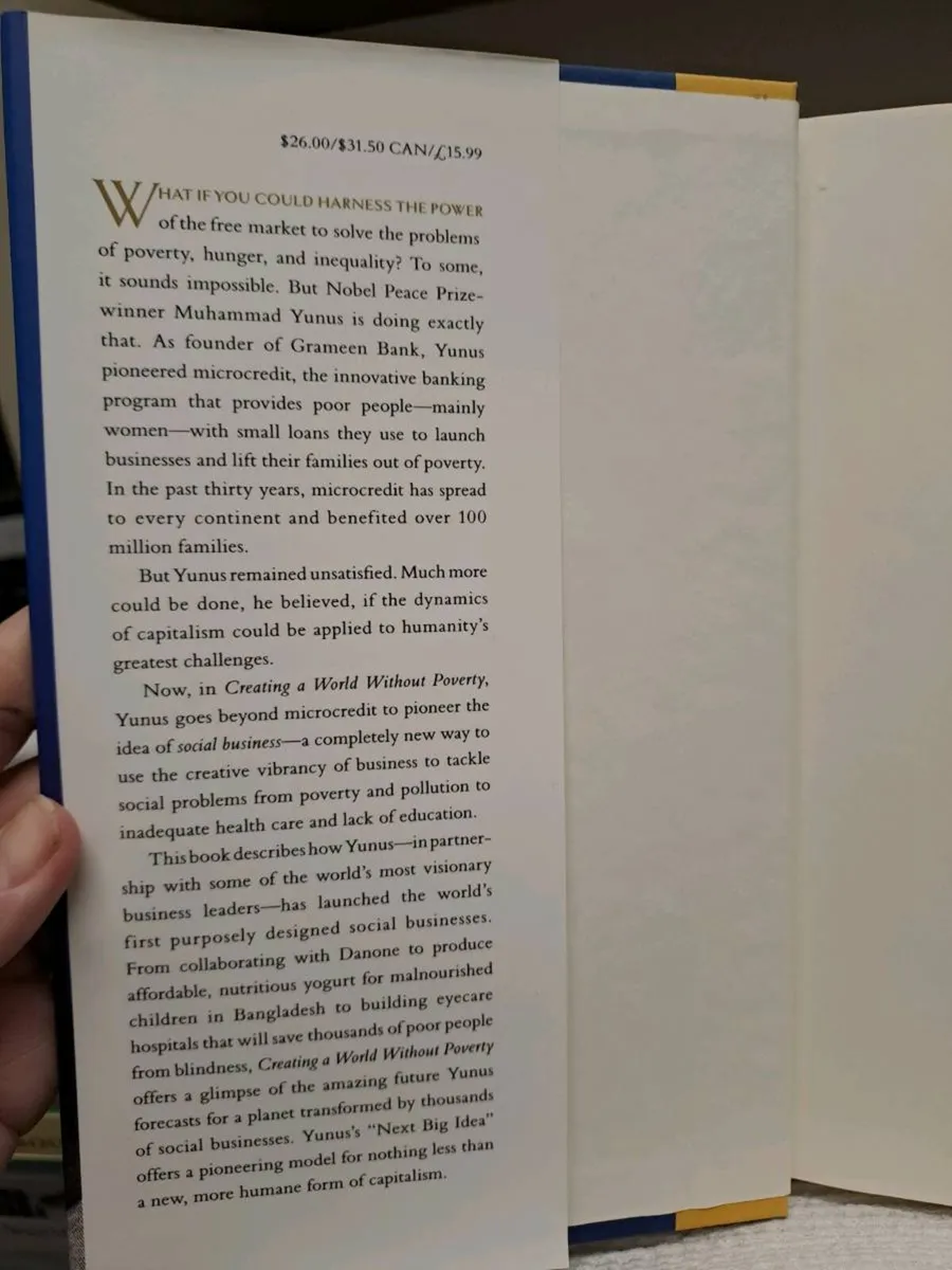1st ed Creating a World Without Poverty - Image 3