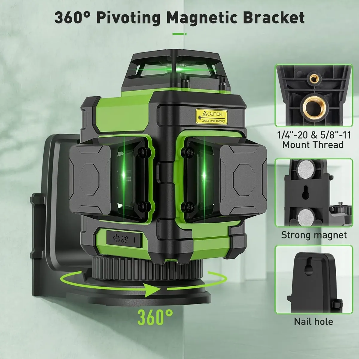 New Huepar 12 lines 3D green laser level - Image 4