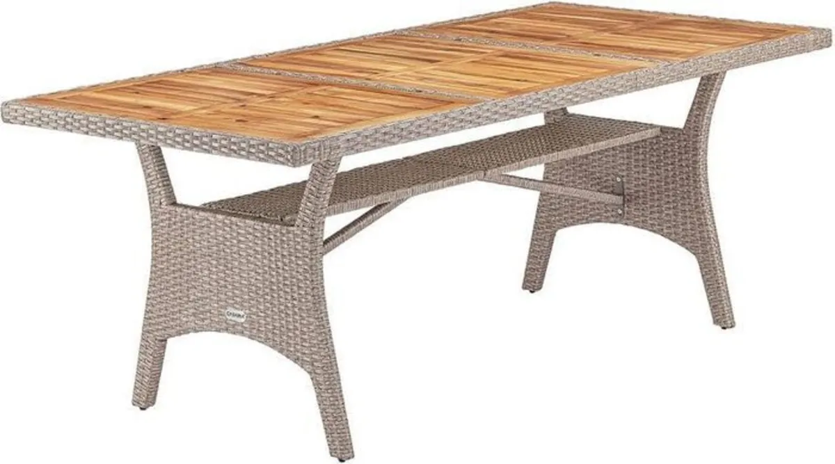Table Garden Polyrattan Garden Table Height-Adjust - Image 3