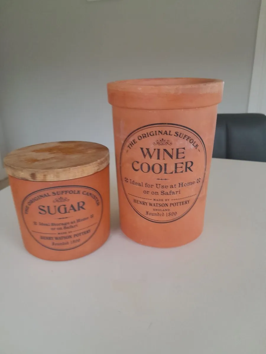 Wine bucket & matching storage jar - Image 1