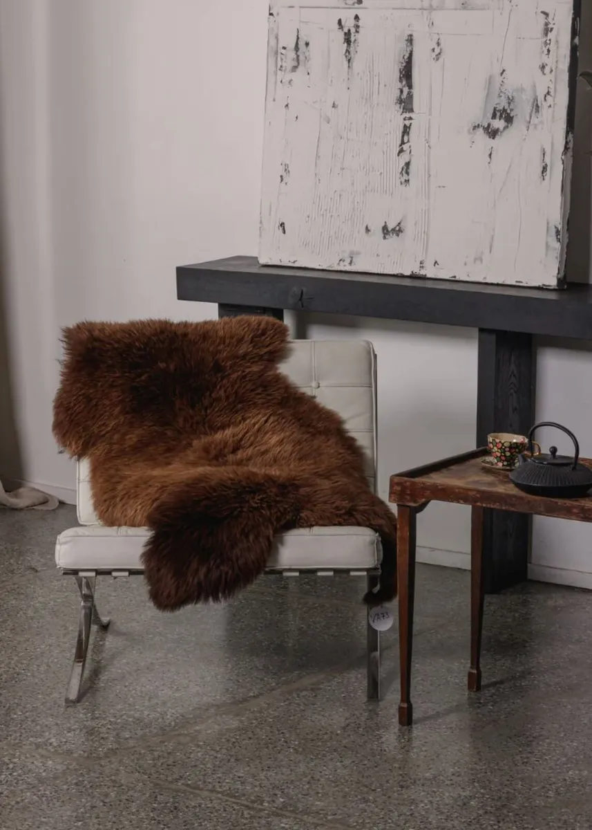 Brown Sheepskin Rug - Image 1