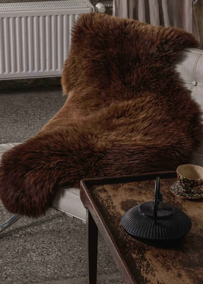 Brown Sheepskin Rug - Image 2
