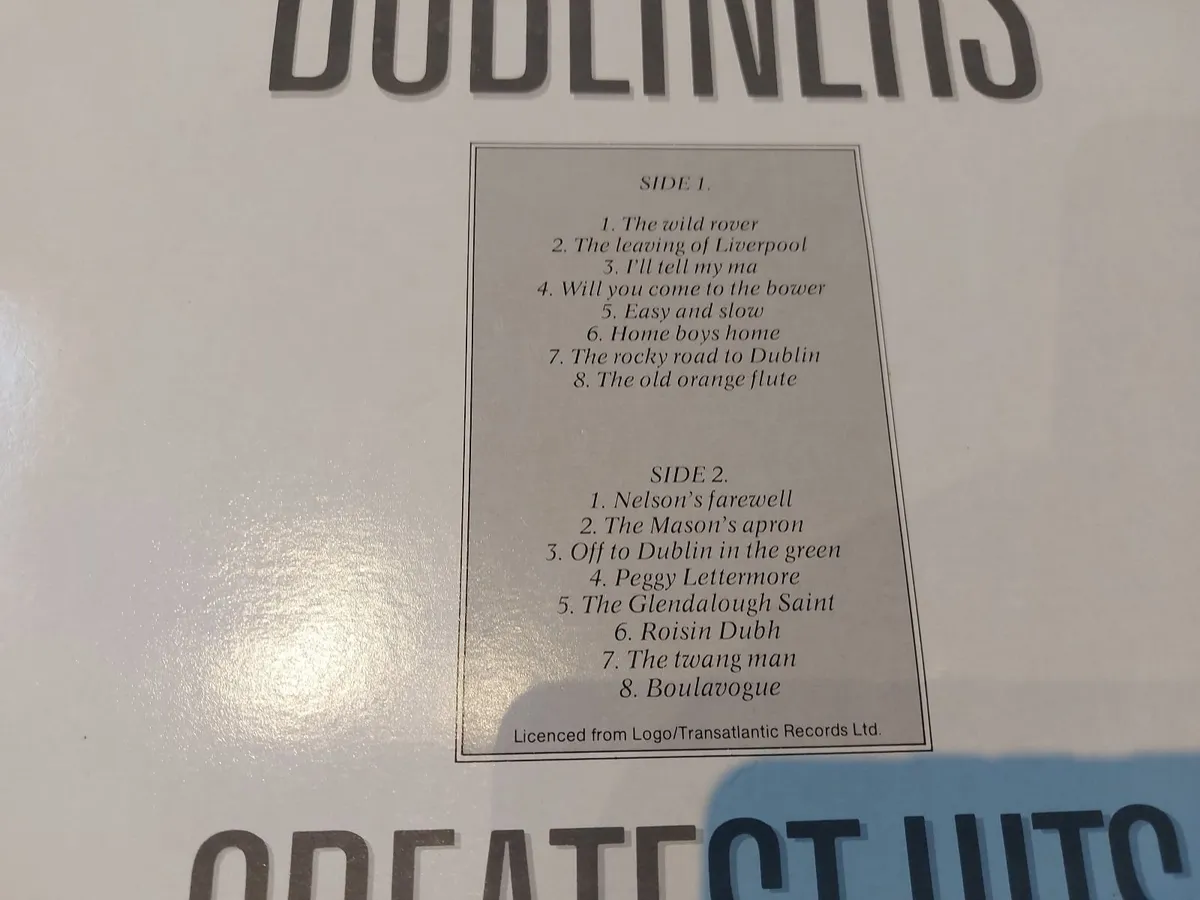 THE DUBLINERS - GREATEST HITS - VINYL RECORD - Image 2