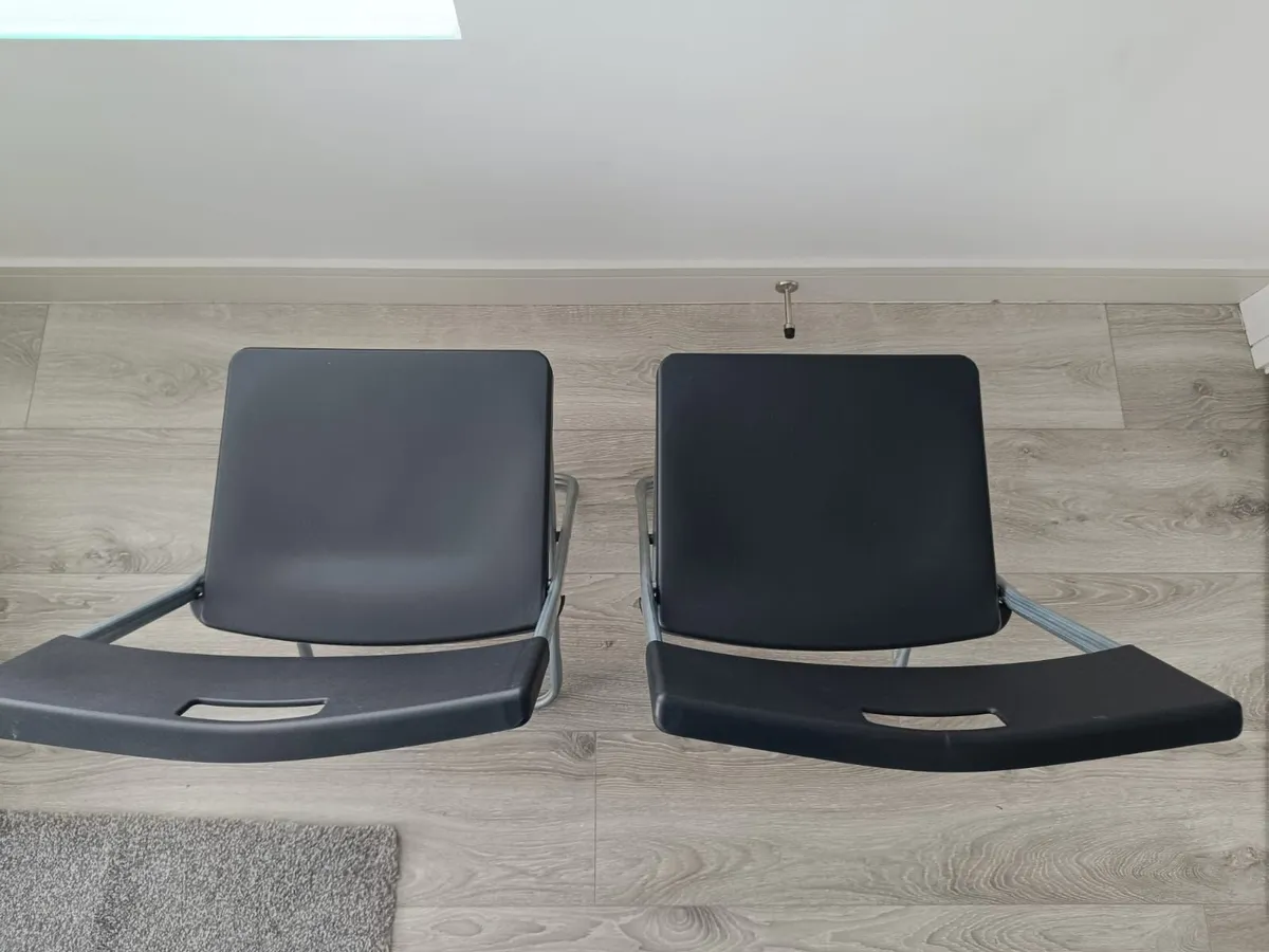 Black Folding Chairs (Set of 2) - Image 4