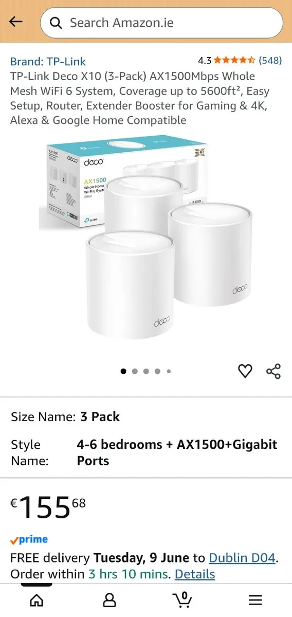 TP mesh home wifi boostdr system unopened - Image 1
