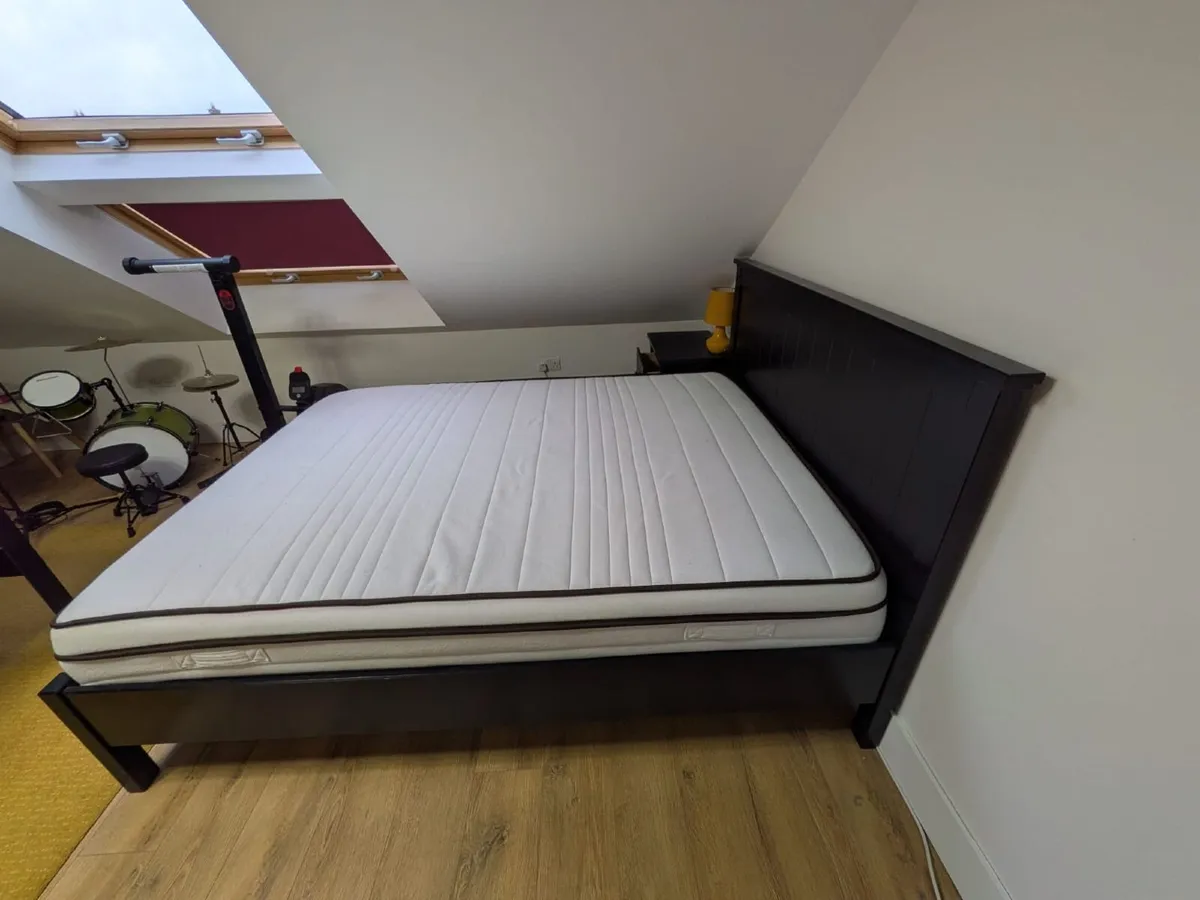 King Bed + mattress - Image 4