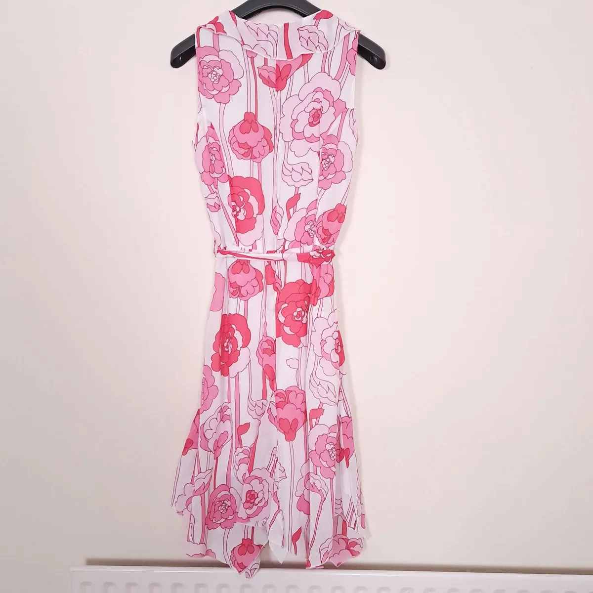 Bandolera Pink White Floral Midi Dress 10UK/38EU - Image 2