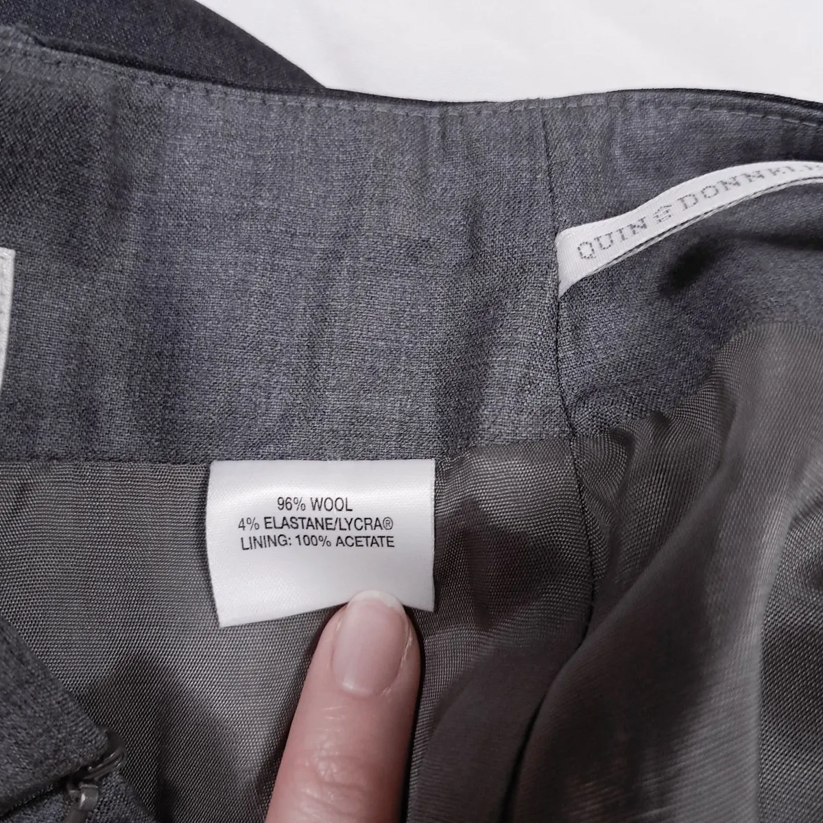 Quin & Donnelly Grey Pencil Midi Skirt 12UK/40EU - Image 4