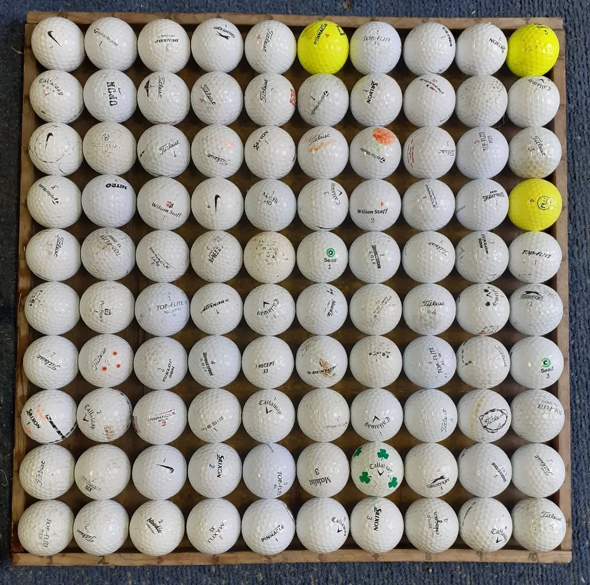 100 Practice golf balls 30euro