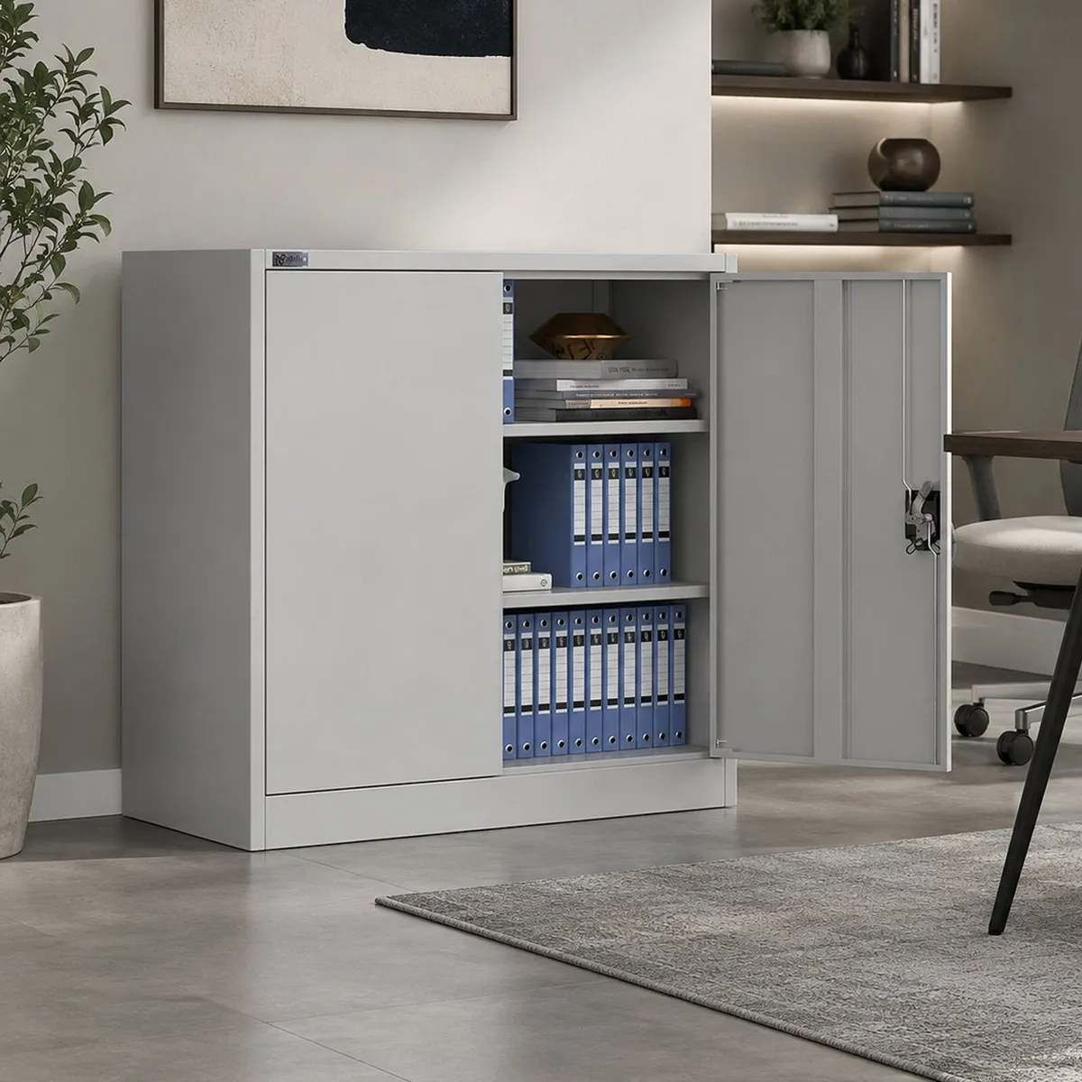 Lockable Steel Filing Cabinet 90 x 90cm - Image 3