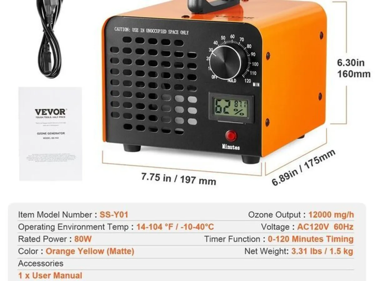 Ozone Generator 12000mg/h Ozone Machine Odor Remov - Image 4