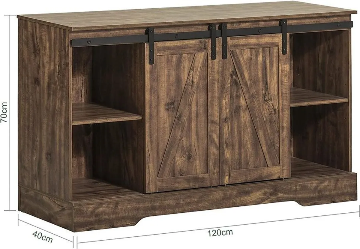 Sideboard with Sliding Door TV Cabinet - Image 2