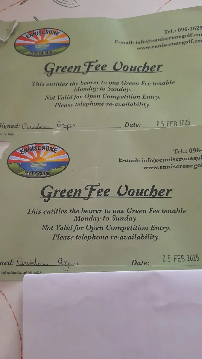 Golf Green Fee tickets