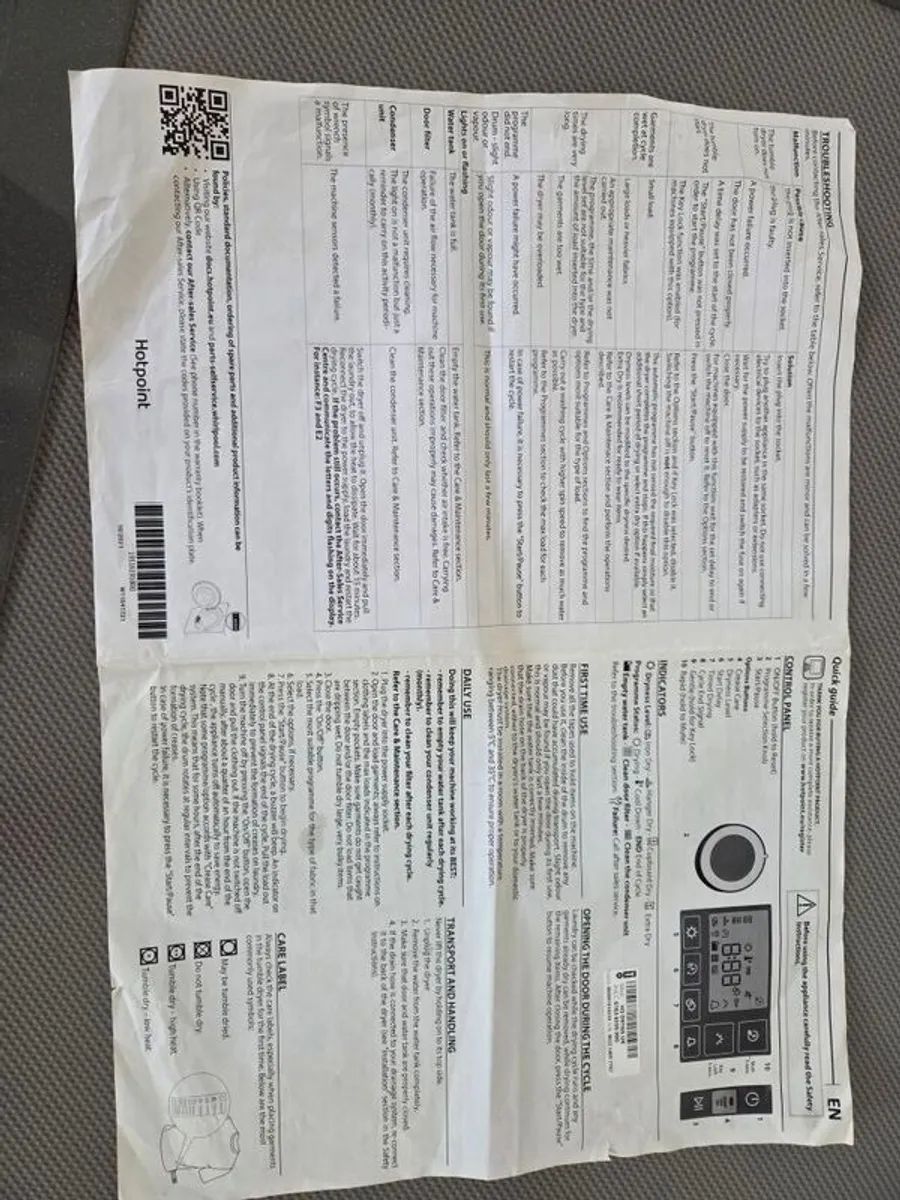 Hotpoint 9kg Dryer - Image 4