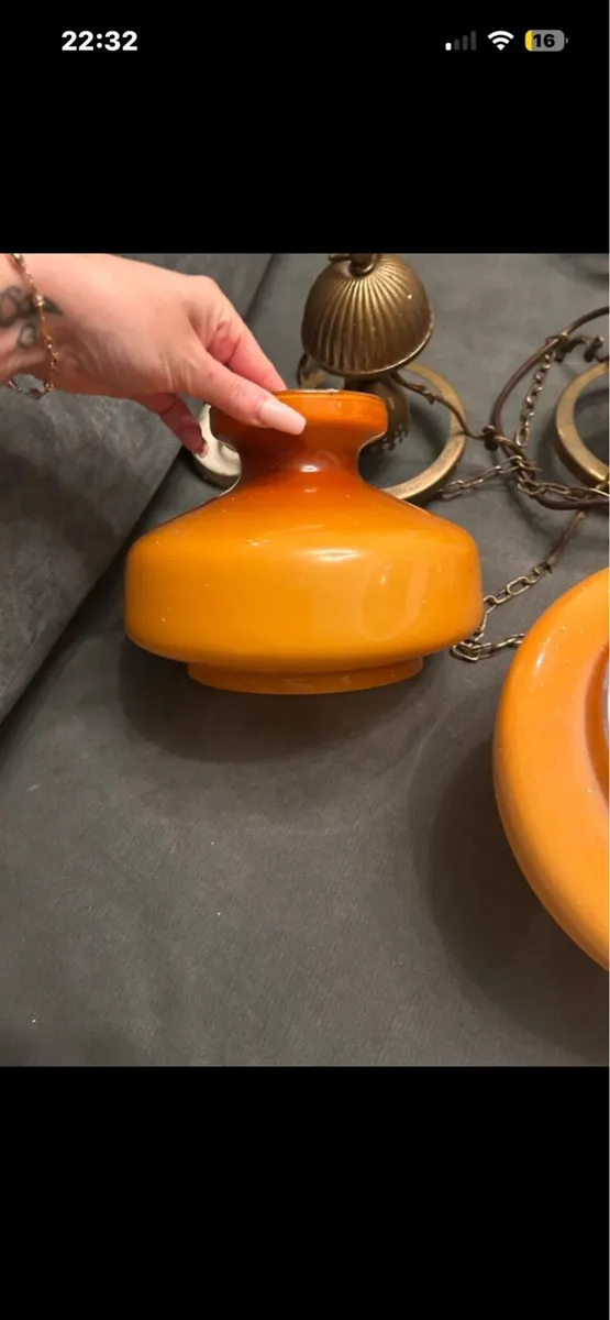 2 vintage ceiling lights - Image 2