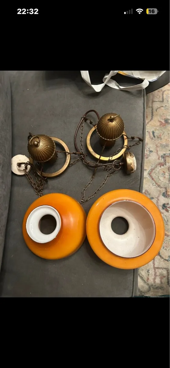2 vintage ceiling lights - Image 3