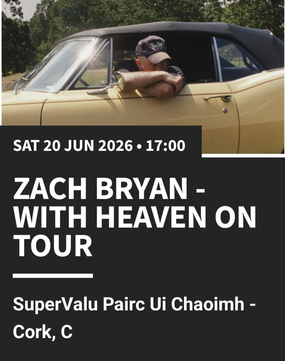 SELLING 
2 x Zach Bryan tickets - Image 1