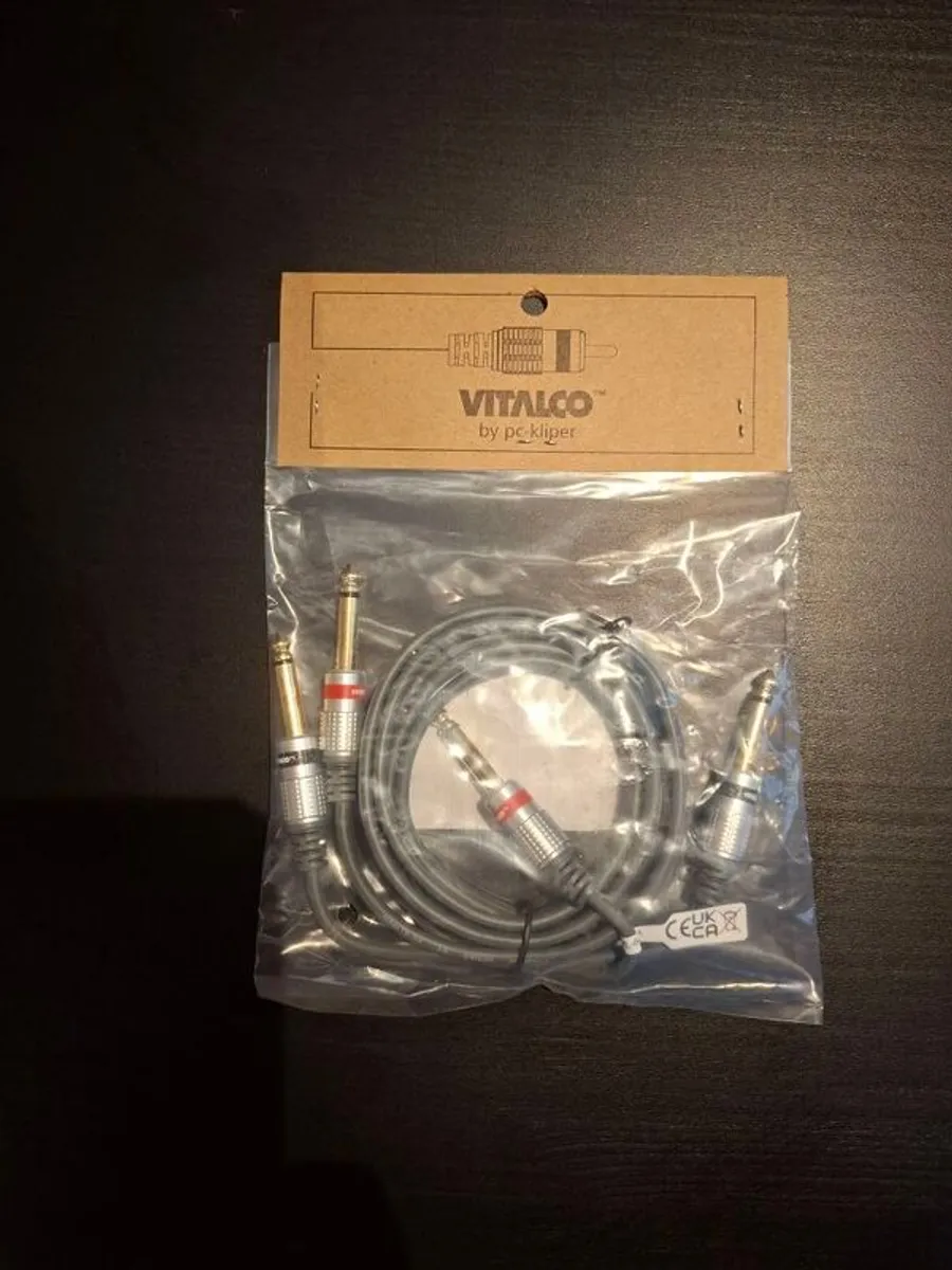 Brand: VITALCO 2 x 6.3 mm Jack to 2 x 6.3 Mono Jack Cable 3 m Double Jack TS Male Stereo Audio Cable - Image 1