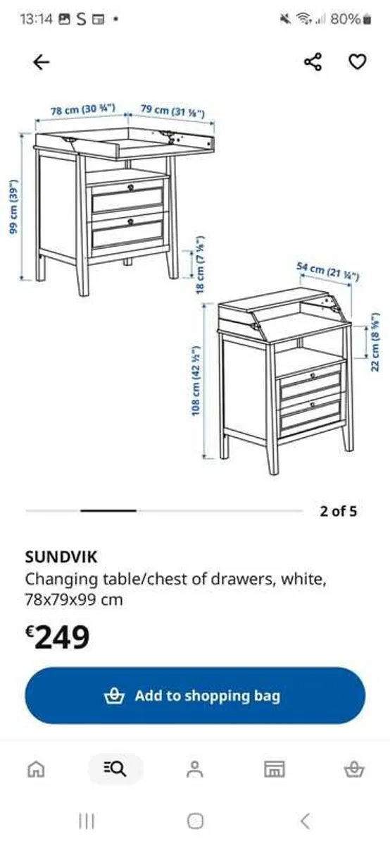 IKEA baby changing table - Image 1