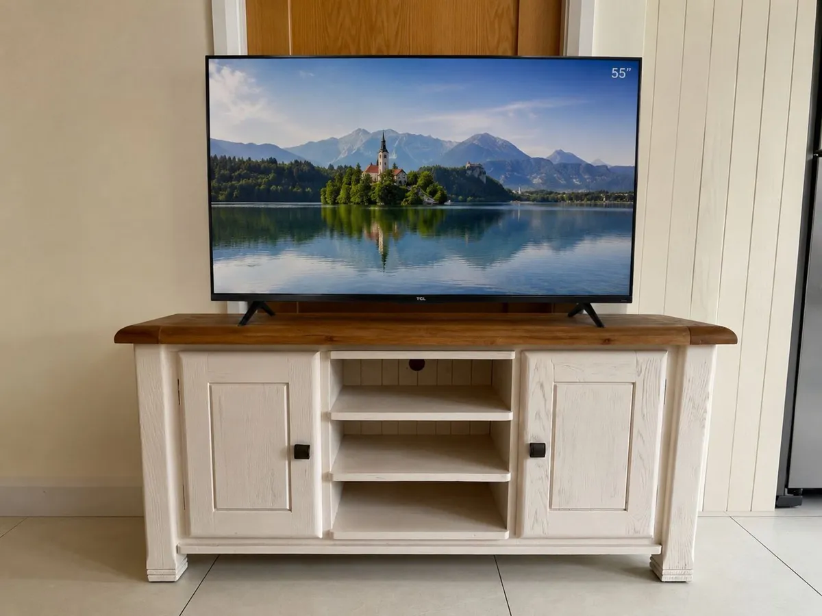Danube White & Oak Large TV Unit - Image 1