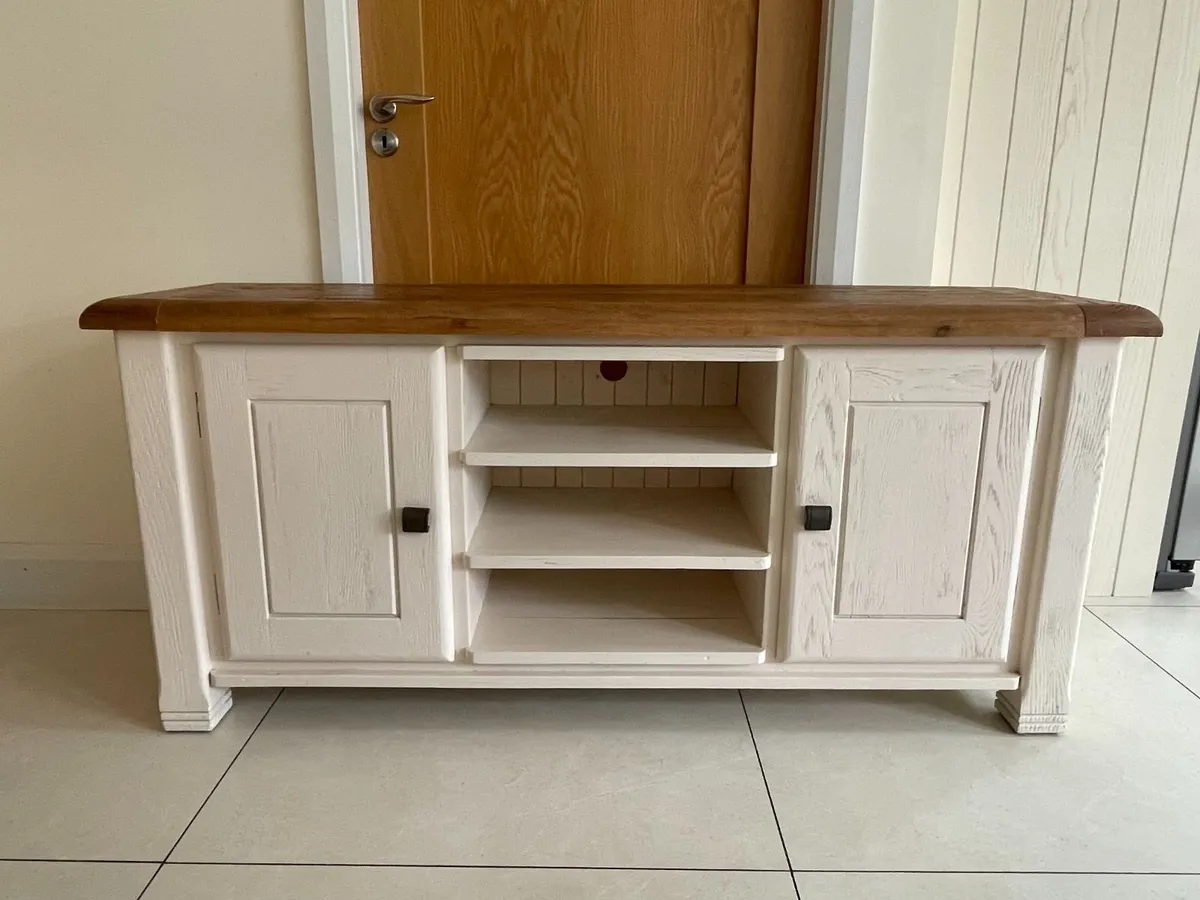 Danube White & Oak Large TV Unit - Image 2