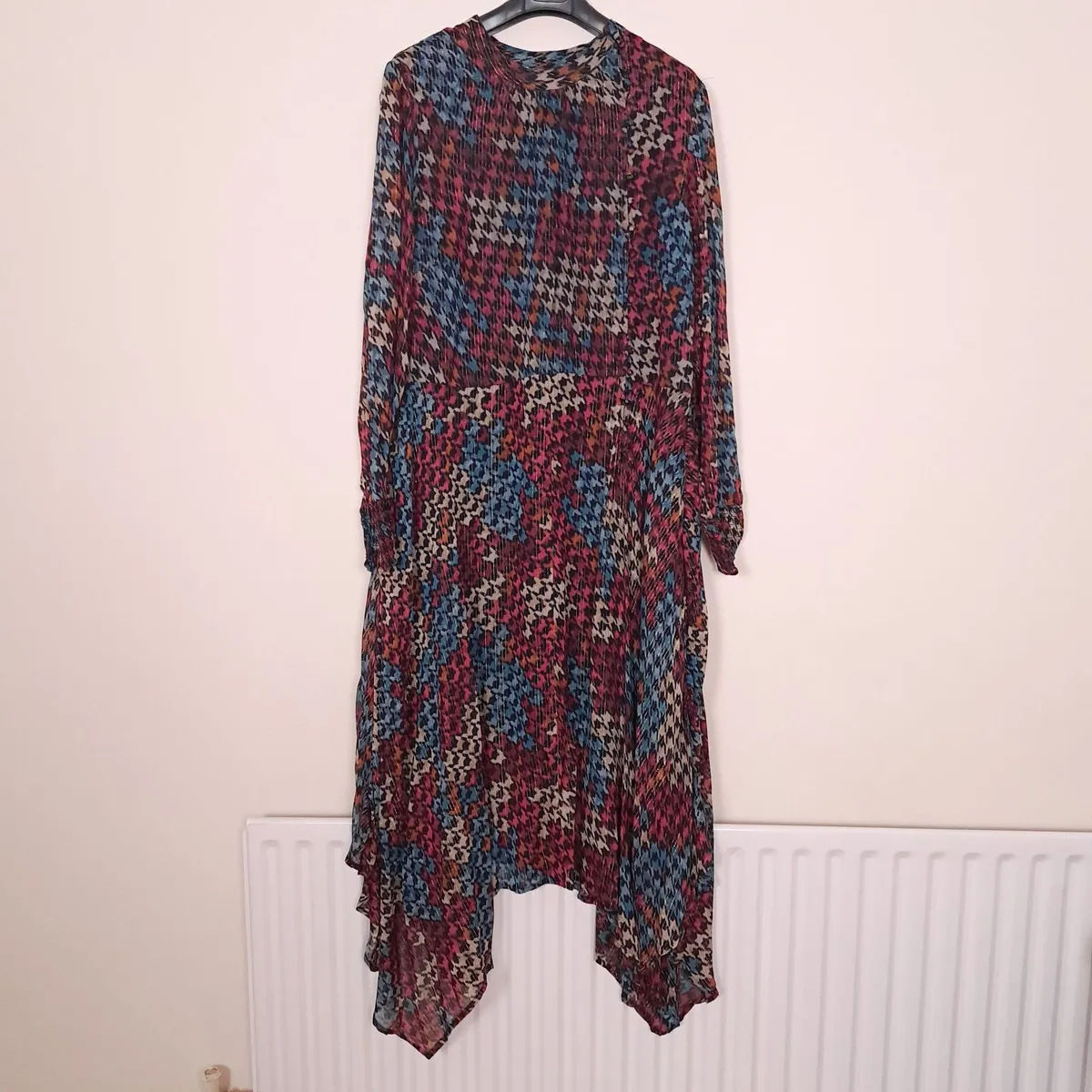Monsoon Multicolor Houndstooth Midi Dress 22UK - Image 1