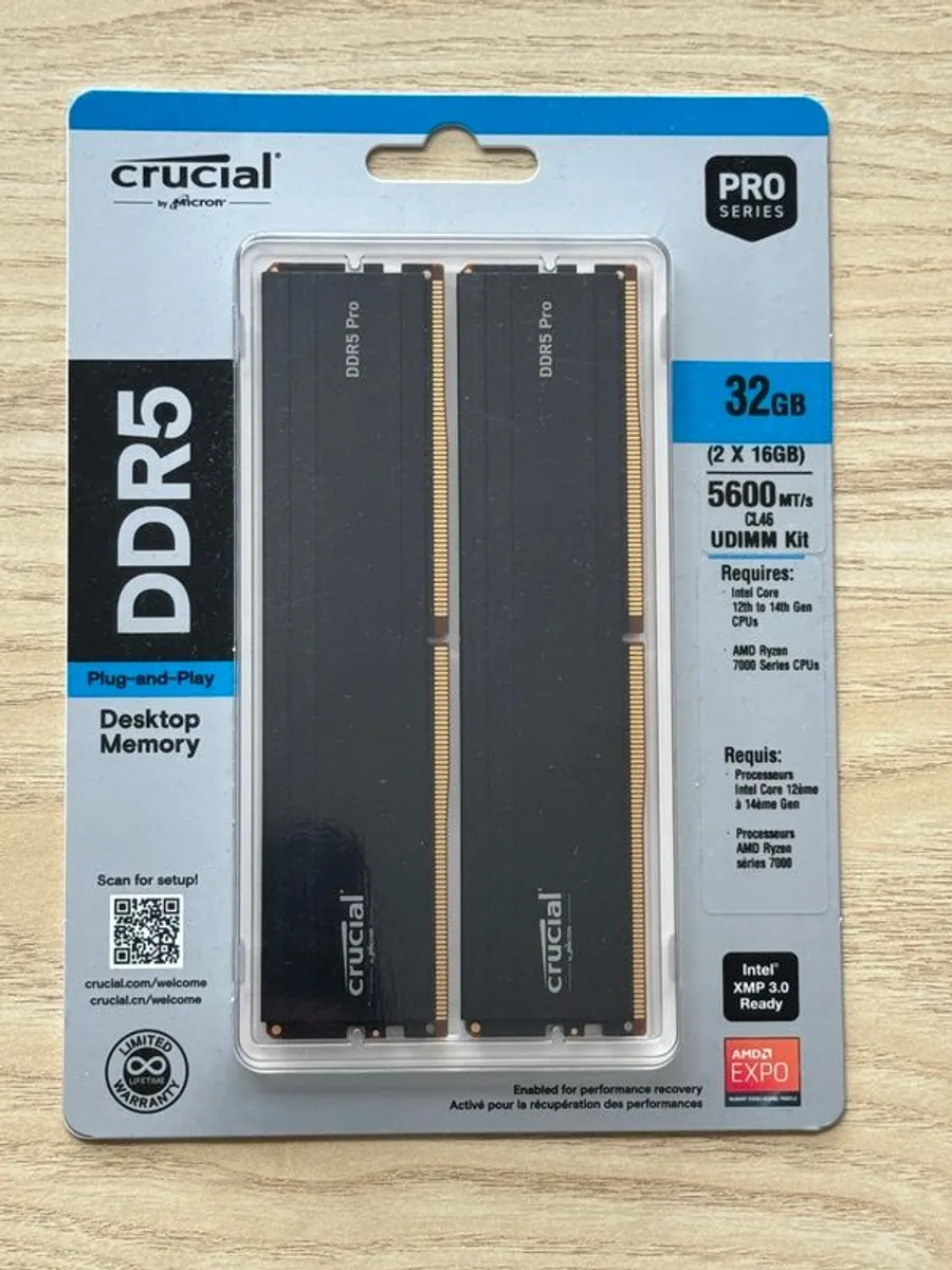 Crucial Ddr5 32gb Kit (2x16gb) 5600mhz - Image 1