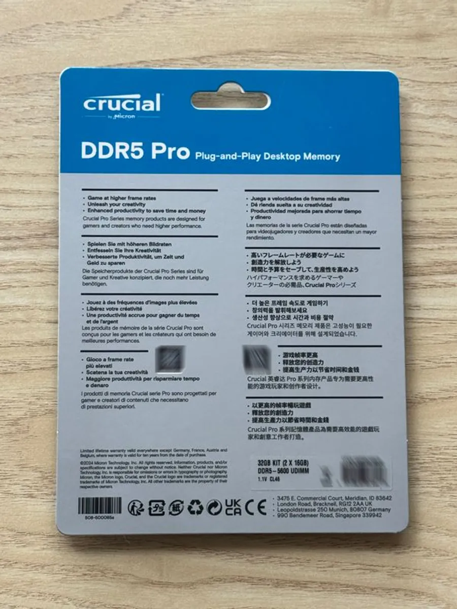 Crucial Ddr5 32gb Kit (2x16gb) 5600mhz - Image 2