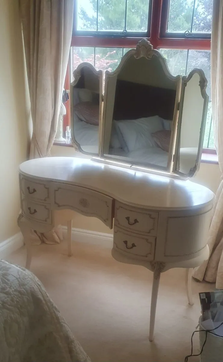 Dressing table French Louis XV Style Kidney-Shaped - Image 3