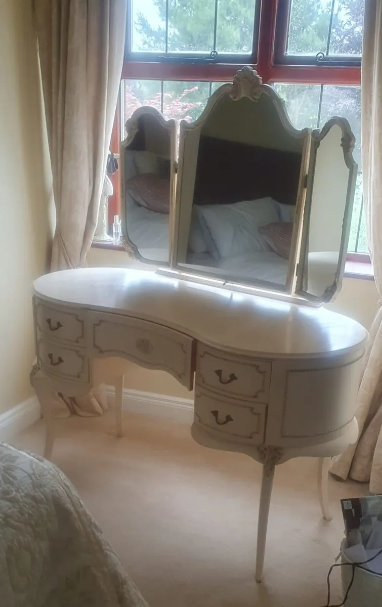 Dressing table French Louis XV Style Kidney-Shaped - Image 4