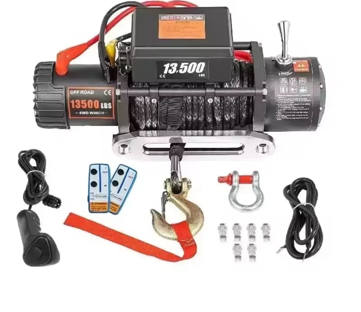New 6 tone 12V Electric Winch Synthetic - Image 1
