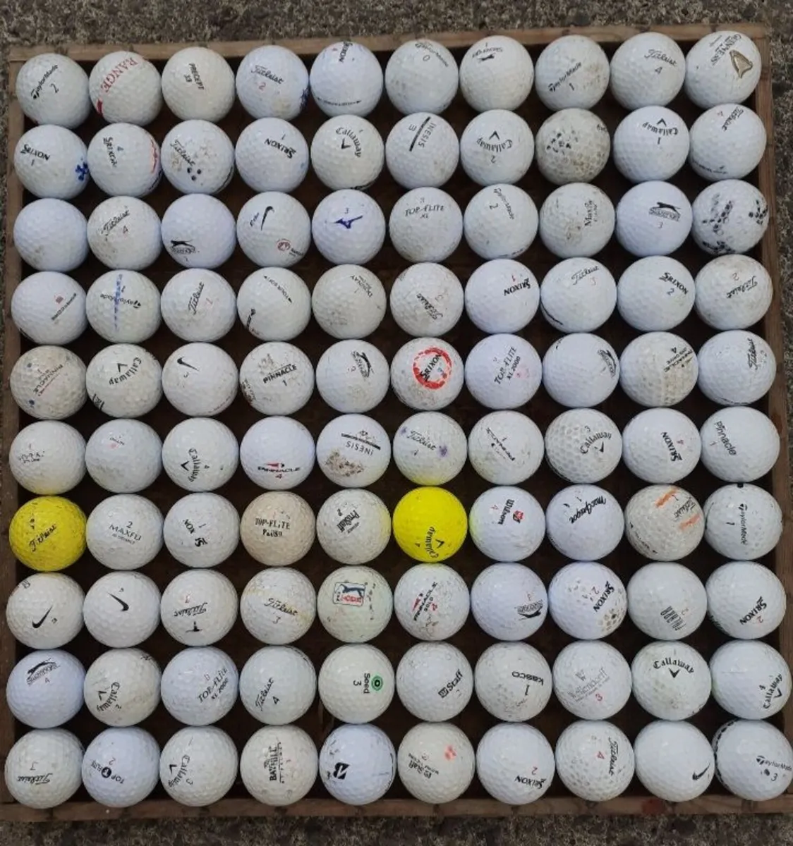 100 Practice golf balls 30euro